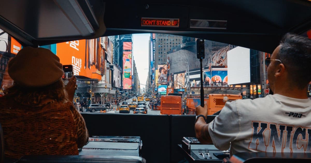 NYC Bustronome Gourmet Dinner & Panoramic Bus Tour + Drinks