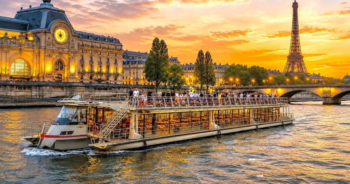 Paris: Illuminated Seine Night Cruise from the Eiffel Tower